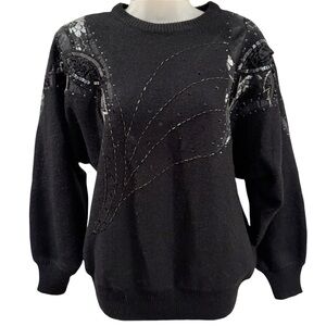 Carducci | Vintage Multi Media Embellished - Beaded Pullover Sweater